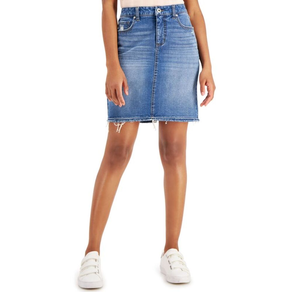 Style & Co Bleach Dye Denim Skirt